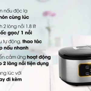 Nồi Cơm 2 Ngăn đa Năng Sharp 1.8l Kn Tc50vn Sl Bạc 090620 1009060
